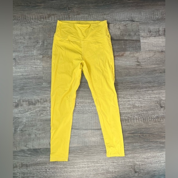 Lululemon Align High-Rise Crop 23" Soleil 8 Yellow Neon Gym Yoga Athletic - Picture 5 of 9